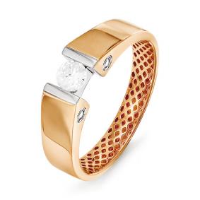 Золотое кольцо КЮЗ Del'ta Dдф110082 с фианитом Dдф110082 фото