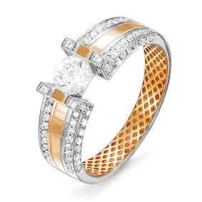 Золотое кольцо КЮЗ Del'ta Dдф110102 с фианитом Dдф110102 фото