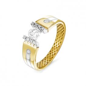 Золотое кольцо КЮЗ Del'ta Dдф110116л с фианитом Dдф110116л фото