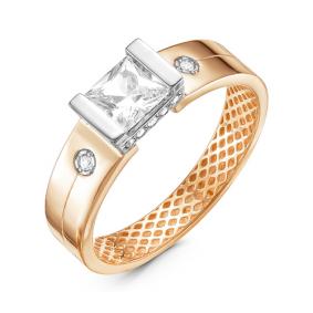 Золотое кольцо КЮЗ Del'ta Dдф110118 с фианитом Dдф110118 фото