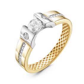 Золотое кольцо КЮЗ Del'ta Dдф110123л с фианитом Dдф110123л фото