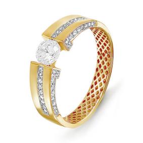 Золотое кольцо КЮЗ Del'ta Dдф110124л с фианитом Dдф110124л фото