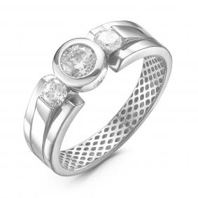 Кольцо из белого золота КЮЗ Del'ta Dдф110133б с фианитом Dдф110133б фото