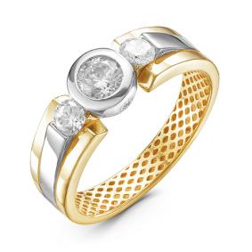 Золотое кольцо КЮЗ Del'ta Dдф110133л с фианитом Dдф110133л фото