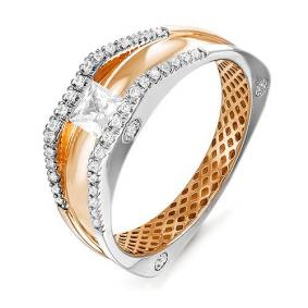 Золотое кольцо КЮЗ Del'ta Dдф110137 с фианитом Dдф110137 фото