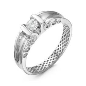 Золотое кольцо КЮЗ Del'ta Dдф110140б с фианитом Dдф110140б фото