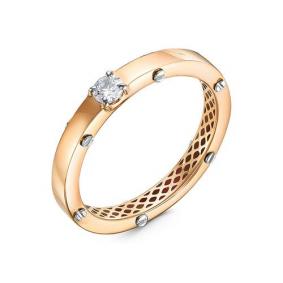 Золотое кольцо КЮЗ Del'ta Dдф1101450р с фианитом Dдф1101450р фото