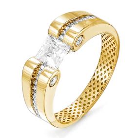 Золотое кольцо КЮЗ Del'ta Dдф110147л с фианитом Dдф110147л фото