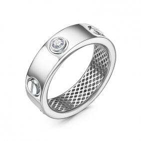 Кольцо из белого золота КЮЗ Del'ta Dдф1101513рб с фианитом Dдф1101513рб фото