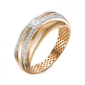 Золотое кольцо КЮЗ Del'ta Dдф110173 с фианитом Dдф110173 фото