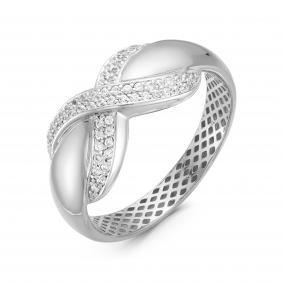 Кольцо из белого золота КЮЗ Del'ta Dдф110174б с фианитом Dдф110174б фото