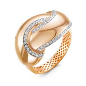 Золотое кольцо КЮЗ Del'ta Dдф110185 с фианитом Dдф110185 фото