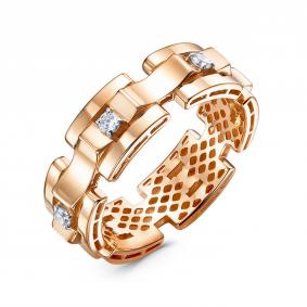 Золотое кольцо КЮЗ Del'ta Dдф1102239р с фианитом Dдф1102239р фото