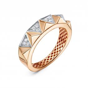 Золотое кольцо КЮЗ Del'ta Dдф1102270р с фианитом Dдф1102270р фото