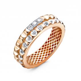 Золотое кольцо КЮЗ Del'ta Dдф1102280р с фианитом Dдф1102280р фото