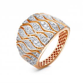 Золотое кольцо КЮЗ Del'ta Dдф1102285р с фианитом Dдф1102285р фото