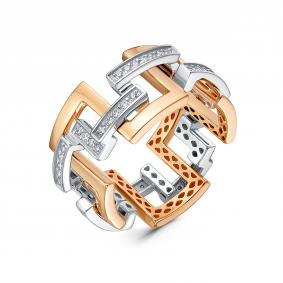 Золотое кольцо КЮЗ Del'ta Dдф1102300р с фианитом Dдф1102300р фото