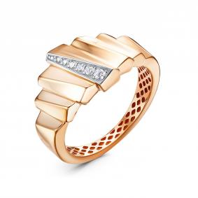 Золотое кольцо КЮЗ Del'ta Dдф1102303р с фианитом Dдф1102303р фото