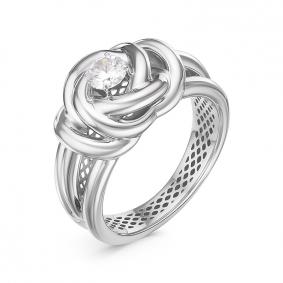 Кольцо из белого золота КЮЗ Del'ta Dдф110255б с фианитом Dдф110255б фото