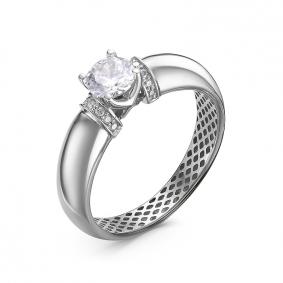 Золотое кольцо КЮЗ Del'ta Dдф110259рб с фианитом Dдф110259рб фото