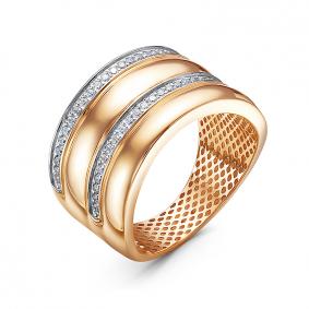 Золотое кольцо КЮЗ Del'ta Dдф110355р с фианитом Dдф110355р фото