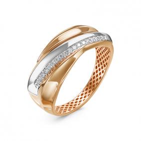 Золотое кольцо КЮЗ Del'ta Dдф110370р с фианитом Dдф110370р фото
