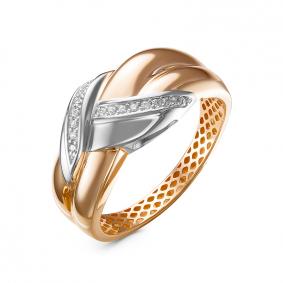 Золотое кольцо КЮЗ Del'ta Dдф110374р с фианитом Dдф110374р фото