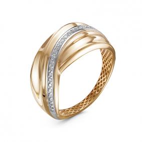 Золотое кольцо КЮЗ Del'ta Dдф110380р с фианитом Dдф110380р фото