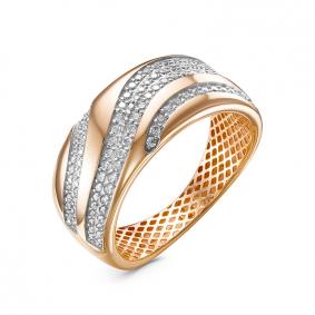 Золотое кольцо КЮЗ Del'ta Dдф110421 с фианитом Dдф110421 фото