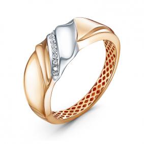 Золотое кольцо КЮЗ Del'ta Dдф110482р с фианитом Dдф110482р фото