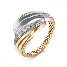 Золотое кольцо КЮЗ Del'ta Dдф110485р с фианитом Dдф110485р фото