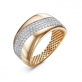 Золотое кольцо КЮЗ Del'ta Dдф110494р с фианитом Dдф110494р фото