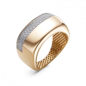 Золотое кольцо КЮЗ Del'ta Dдф110495р с фианитом Dдф110495р фото