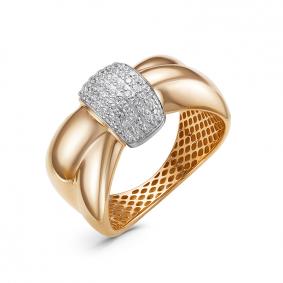 Золотое кольцо КЮЗ Del'ta Dдф110517р с фианитом Dдф110517р фото