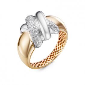 Золотое кольцо КЮЗ Del'ta Dдф110519р с фианитом Dдф110519р фото