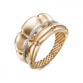 Золотое кольцо КЮЗ Del'ta Dдф110523р с фианитом Dдф110523р фото