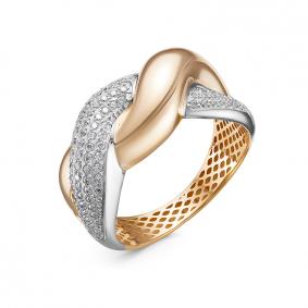 Золотое кольцо КЮЗ Del'ta Dдф110524р с фианитом Dдф110524р фото