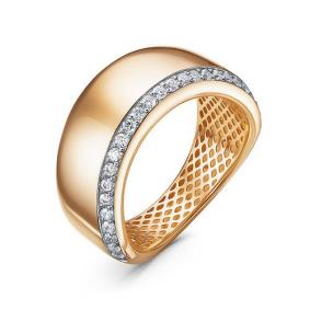 Золотое кольцо КЮЗ Del'ta Dдф110531р с фианитом Dдф110531р фото