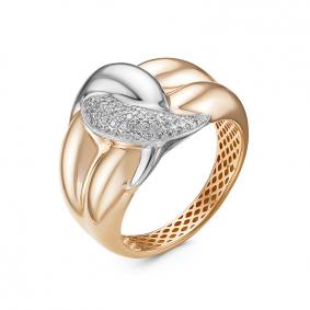 Золотое кольцо КЮЗ Del'ta Dдф110533р с фианитом Dдф110533р фото