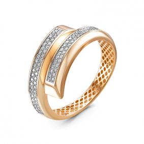 Золотое кольцо КЮЗ Del'ta Dдф110602р с фианитом Dдф110602р фото