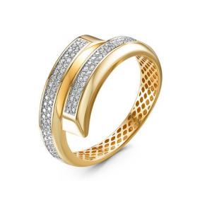 Золотое кольцо КЮЗ Del'ta Dдф110602рл с фианитом Dдф110602рл фото