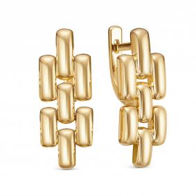 Серьги из лимонного золота КЮЗ Del'ta Dдф1201848рл Dдф1201848рл фото