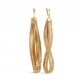 Серьги из лимонного золота КЮЗ Del'ta Dдф120360рл Dдф120360рл фото