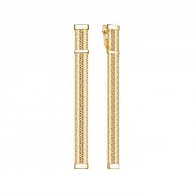 Серьги из лимонного золота КЮЗ Del'ta Dдф120407рл Dдф120407рл фото