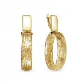 Серьги из лимонного золота КЮЗ Del'ta Dдф120447рл Dдф120447рл фото