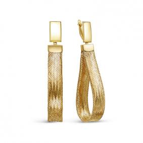 Серьги из лимонного золота КЮЗ Del'ta Dдф120473рл Dдф120473рл фото