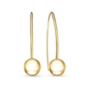 Серьги из лимонного золота КЮЗ Del'ta Dдф120631рл Dдф120631рл фото