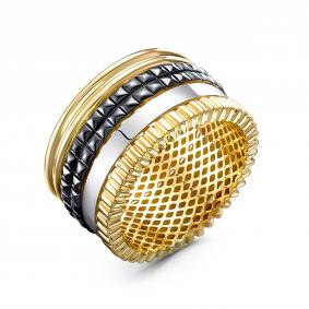 Кольцо из лимонного золота КЮЗ Del'ta Dдф2101996рл Dдф2101996рл фото