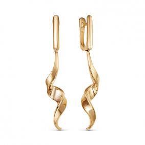 Серьги из лимонного золота КЮЗ Del'ta Dдф222380рл Dдф222380рл фото