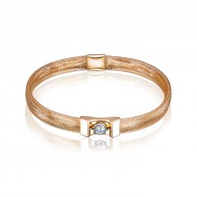 Золотой браслет КЮЗ Del'ta Dдф7701467р с фианитом Dдф7701467р фото